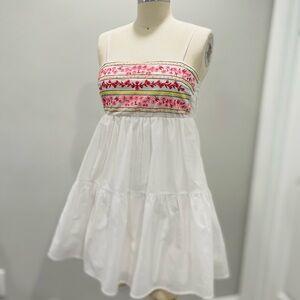 Mi Ami Sundress with Pink Embroidered Bodice.  Size small.